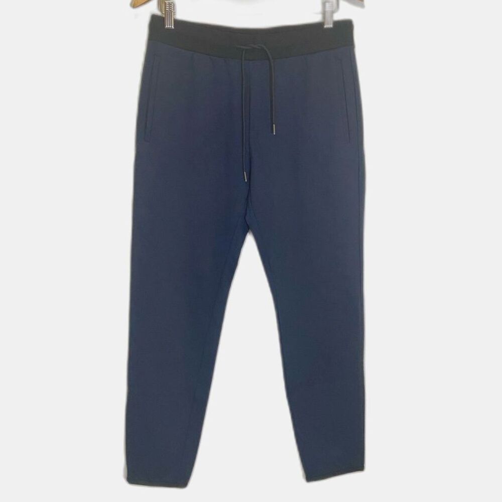 Theory - Navy Elastic Waist Slip On Drawstring Pants Precision Ponte - size S